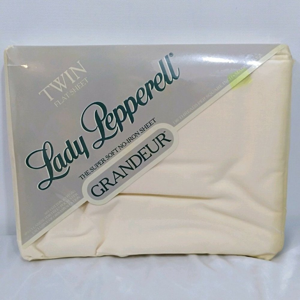 Twin Flat Sheet No-Iron Lady Pepperell Light Yello